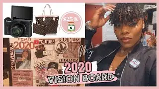 NOT YOUR AVERAGE VISION BOARD 2020| MAKING MY DREAM BOARD!