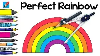 Draw a Perfect Rainbow Real Easy with a compass and ruler