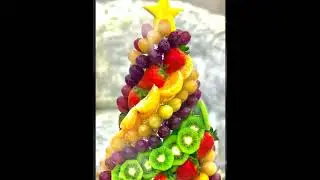 Fruit Christmas tree decorating..😍 #shorts #viralshorts #trending #deleciousfood