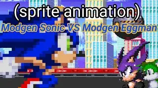 (sprite animation) Modgen Sonic VS Modgen Eggman