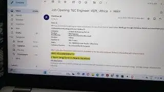 Job requirements Testing and Commissioning Engineer