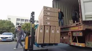 Loading bikes to container for our clients