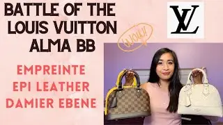 Louis Vuitton ALMA BB Comparison of Empreinte, Damier Ebene, EPI leather (what fits, mod shots)