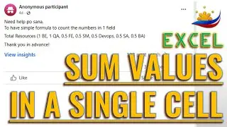 Excel Query: Sum Values in a Single Cell