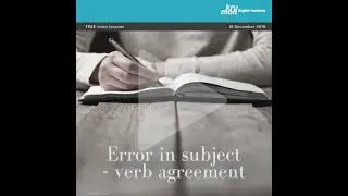 Error in Subject-Verb Agreement