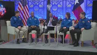 Artemis 2 astronauts at Houston City Hall