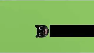Free cartoon cat green screen jumpscare