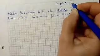 Derivadas. Ecuación de la recta normal al gráfico de una función en un punto.