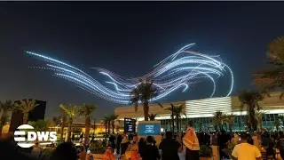 FULL Spectacular Drone Light Show: Noor Riyadh 2025 | Riyadh STC Metro Station | AQ15