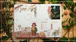 🌿🌼 plan with me | june 2025 bullet journal setup - with my journal kit
