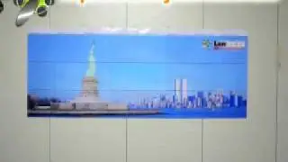 Clear big 1.6M wide lenticular flip of US flag using LenBB tiles