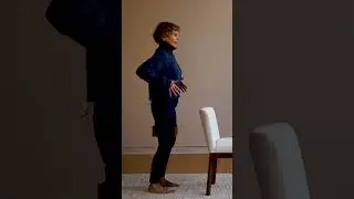 yoga pelvic floor exercise using a chair for support
