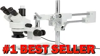 AmScope SM 4 Trinocular Zoom Microscope 3.5X 180X w 144 LED Ring Light - B0719B2S61