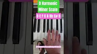 D Harmonic Minor Scale 🎹 #piano #minorscale #musicscale
