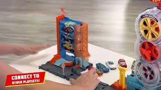 Hot Wheels City Super Twist Tire Shop Playset and Vehicle - Smyths Toys
