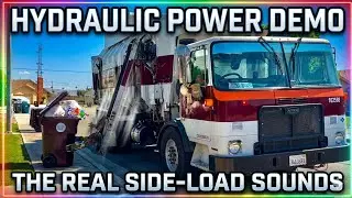 15 Minutes of Massive Garbage Trucks! Side Loaders, Trash Bins & Real Sounds