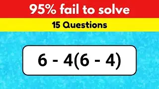 Math Quiz 👉 Only 1% Can Solve All 15 Math Problems Correctly!