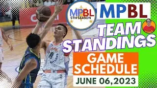 MPBL TEAM STANDINGS AS OF JUNE 05,2023|MPBL GAME SCHEDULE JUNE 06,2023|MPBL SEASON 5|Go GongTv