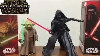 スターウォーズ トーキング ヨーダ カイロレン ディズニーストア限定 ライトセーバーが光る!鳴る!喋る! 顔がリアルに動く! star wars yoda kylo ren