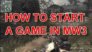 How To Start A Game In MW3