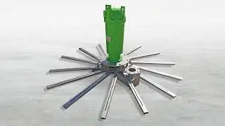 ATB-HBA &ndash; Self-priming submersible aerator in operation