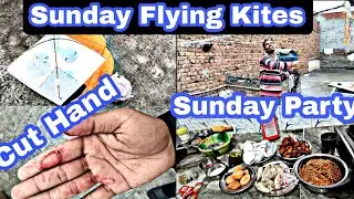 Sunday kite Fight 😎| Hath cut gya 😱| Or Ghr Sunday party chle 😁|@vloggerpb13dhuri