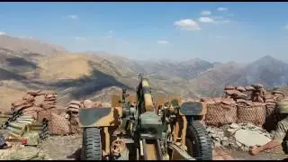 PKK hedeflerine top&ccedil;u atışları Ert&uuml;ş Tepe | PKK targets for artillery fire continues in Cukurca