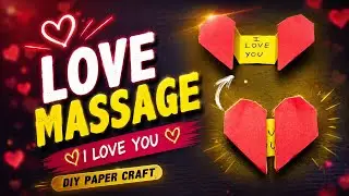 paper Heart with massage | Origami heart with massage