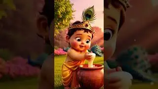 Laddu Gopal ka natkhat andaaz 😍 Makhanchor in full swing! 🍯🙏