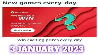 Amazon Funzone Quiz Answers Today|3 January 2023 | Daily Quiz Time