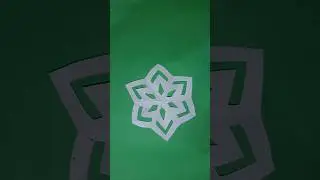 Simple Paper Cutting Snowflake design paper crafts snowflake #shorts #trending#papercraft #viral#art