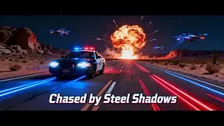 OzmO - Chased by Steel Shadows | Cyberpunk Country Rock-Blues Fusion, Outlaw, Police & Drones Chase