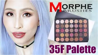Morphe Brushes 35F Fall into Frosts Eyeshadow Palette Swatches Review & Tutorial Demo