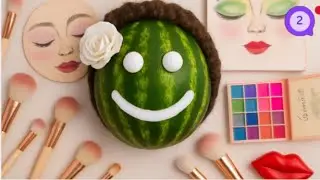 ASMR Makeup on Watermelon Balloon ”NoTalking 