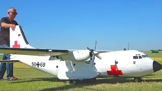 GIANT XXXL RC TRANSALL C-160 SCALE MODEL AIRPLANE DEMO FLIGHT