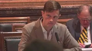 Iowa State Auditor Rob Sand holds press conference on DMPS auditing procedures