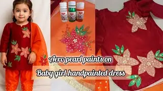 Baby girl handpainted embellished dress✨💗 designer dress recreation under budget 