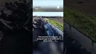 BREAKING: EF5 Tornado Flipped Train in North Dakota!