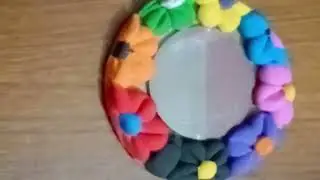 Easy & Cute DIY Clay Flower Mirror