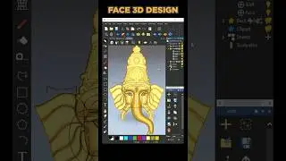 Face 3D Artcam Tutorial #artcam #cncrouter #artcam2008 #woodcarving #shorts