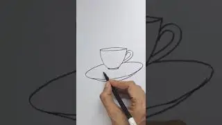 How to Draw a Cup and Saucer - Easy Step-by-Step Tutorial for Beginners! #drawing  #learntodraw