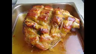Pierna de Puerco Con Salsa Mango Habanero Rica y Facil!!