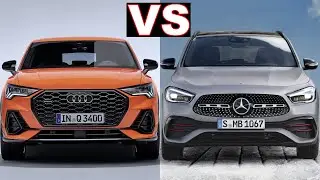Mercedes Benz GLA vs Audi Q3 (2021) GLA250 4Matic vs Q3 Sportback. (walkaround review) gla, q3.