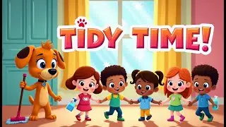 Clean Up Song 🧸 | Fun Kids Music with Ashley & Puppy Piper
