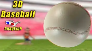 Baseball Anaglyph Video l 3D Anaglyph Video l 3D Animation Video with Red Blue Glasses l Pankoo Kidz