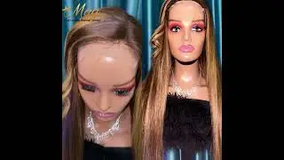 Highlights 24inch wigs transparent lace human hair wigs fashion hair styles