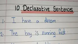 DECLARATIVE SENTENCES|10 Examples of Declarative Sentences|Declarative Sentences Examples in English