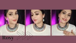 Brown eye makeup with white dress || easy steps || step by step #beginners #makeup #flybirdrosy