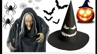 DIY Witch Hat For Halloween | How to Make a Witch Hat Costume  Halloween craft #halloween  #witch
