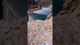 jumping in dam 📍👀 viral video #jumping #likeandsubscribe